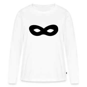 Masque - T-shirt manches longues Premium bio Femme - blanc - Devant - Julia (174cm)
