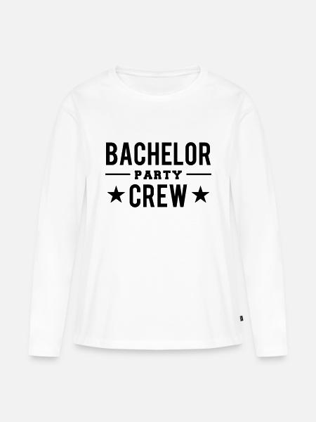 Bachelor Party CREW - Frauen Premium Bio Langarmshirt - Weiß