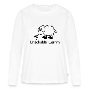 Unschulds Lamm - Frauen Premium Bio Langarmshirt - Weiß - Vorne - Julia (174cm)