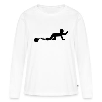 Enterrement jeune garçon - T-shirt manches longues Premium bio Femme - blanc - Devant - Julia (174cm)