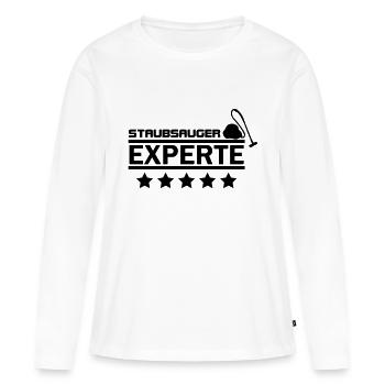 staubsauger experte - Frauen Premium Bio Langarmshirt - Weiß - Vorne - Julia (174cm)