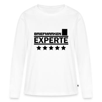 briefmarken experte - Frauen Premium Bio Langarmshirt - Weiß - Vorne - Julia (174cm)
