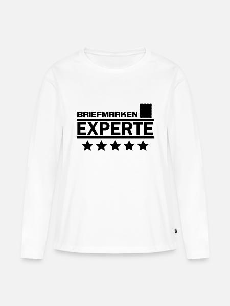 briefmarken experte - Frauen Premium Bio Langarmshirt - Weiß