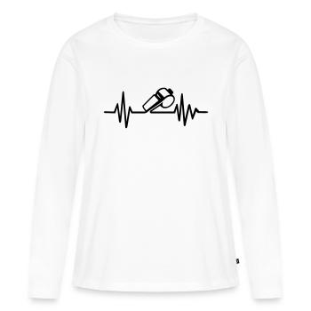 Arbitre - T-shirt manches longues Premium bio Femme - blanc - Devant - Julia (174cm)