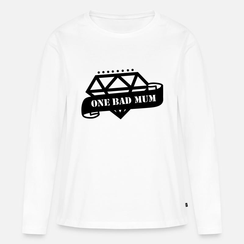 muttertag - Frauen Premium Bio Langarmshirt - Weiß
