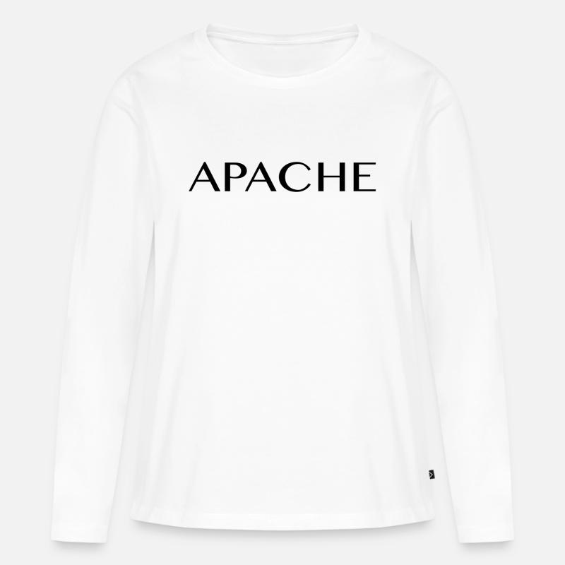 Apache - Frauen Premium Bio Langarmshirt - Weiß