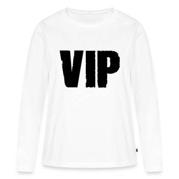 vip - T-shirt manches longues Premium bio Femme - blanc - Devant - Julia (174cm)
