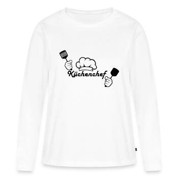 Küchenchef - Frauen Premium Bio Langarmshirt - Weiß - Vorne - Julia (174cm)
