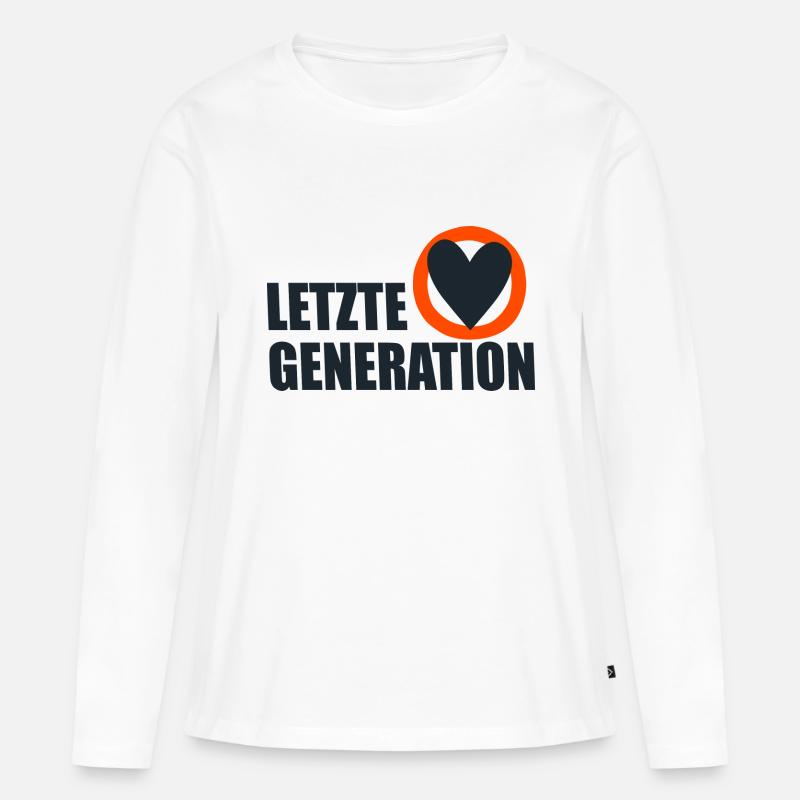 Letzte Generation - Design 4 - Frauen Premium Bio Langarmshirt - Weiß