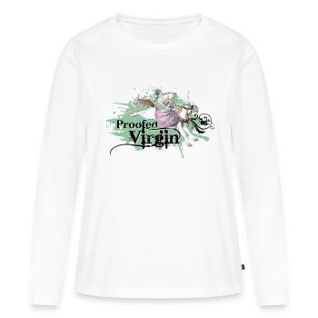 shirt de princesse licorne récolement vert vierge - T-shirt manches longues Premium bio Femme - blanc - Devant - Julia (174cm)