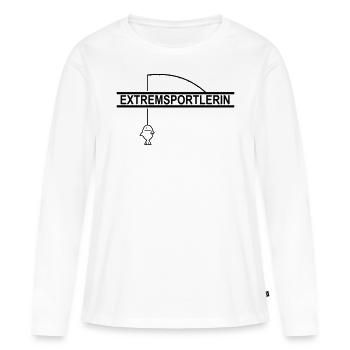 Angel Extremsportlerin - Frauen Premium Bio Langarmshirt - Weiß - Vorne - Julia (174cm)