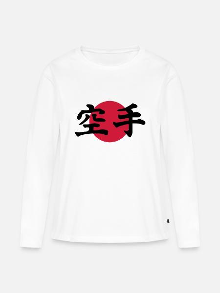 karate - Frauen Premium Bio Langarmshirt - Weiß