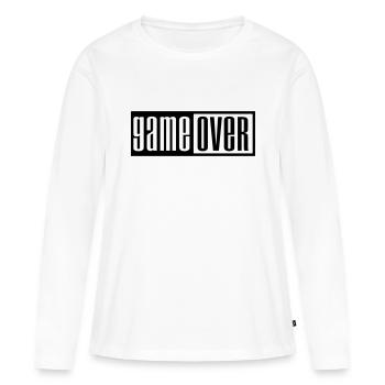 game over outline - Frauen Premium Bio Langarmshirt - Weiß - Vorne - Julia (174cm)