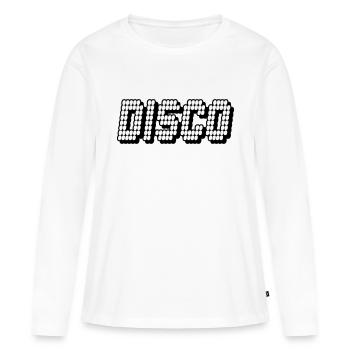 disco - Frauen Premium Bio Langarmshirt - Weiß - Vorne - Julia (174cm)