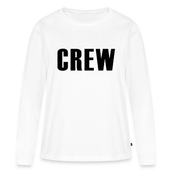 crew - T-shirt manches longues Premium bio Femme - blanc - Devant - Julia (174cm)