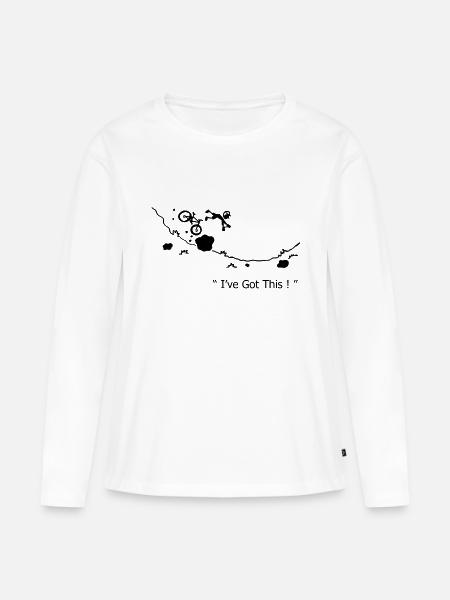 I've Got This! Bike Crash - Women's Premium Organic Long Sleeve Shirt - white