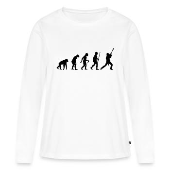 Electro Guitar Evolution - Frauen Premium Bio Langarmshirt - Weiß - Vorne - Julia (174cm)