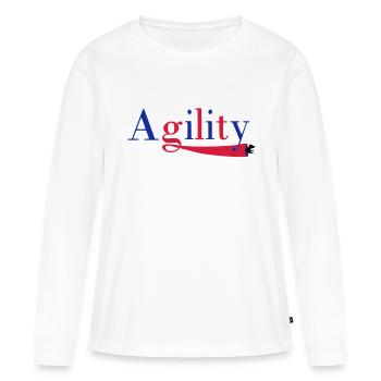 Agility tunnel - Women's Premium Organic Long Sleeve Shirt - white - Front - Julia (174cm)