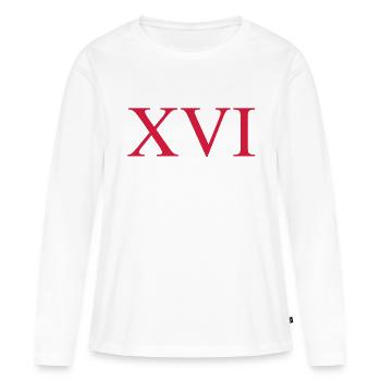 16 - T-shirt manches longues Premium bio Femme - blanc - Devant - Julia (174cm)