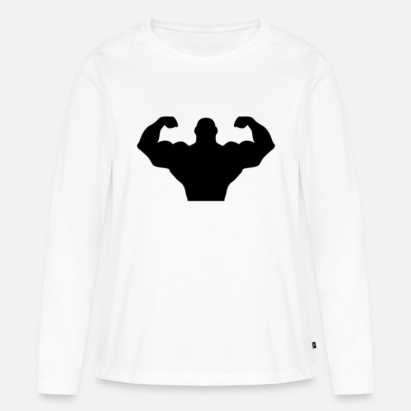 Bodybuilding - Frauen Premium Bio Langarmshirt - Weiß