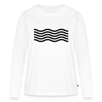 Flots - T-shirt manches longues Premium bio Femme - blanc - Devant - Julia (174cm)