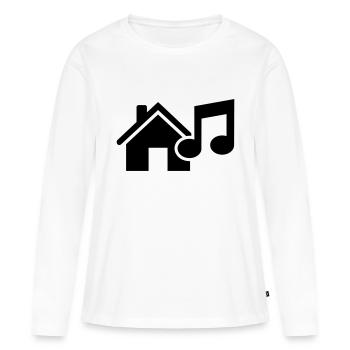 House Music - T-shirt manches longues Premium bio Femme - blanc - Devant - Julia (174cm)