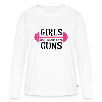 Guns - Women's Premium Organic Long Sleeve Shirt - white - Front - Julia (174cm)