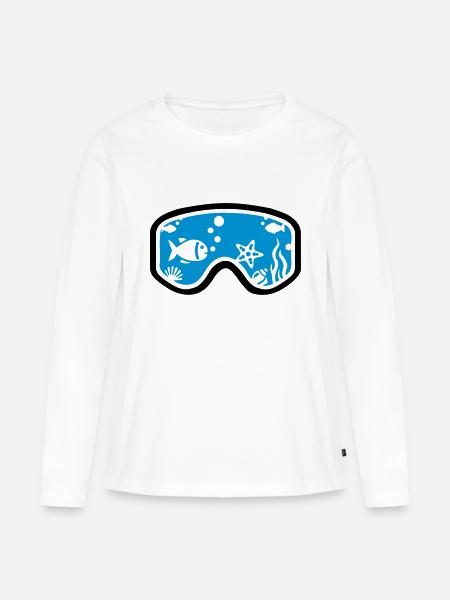 Diving - Women's Premium Organic Long Sleeve Shirt - white
