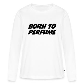 Parfum / Parfumeur / Parfumerie / Perfumer - T-shirt manches longues Premium bio Femme - blanc - Devant - Julia (174cm)