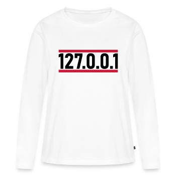 127 0 0 - Frauen Premium Bio Langarmshirt - Weiß - Vorne - Julia (174cm)