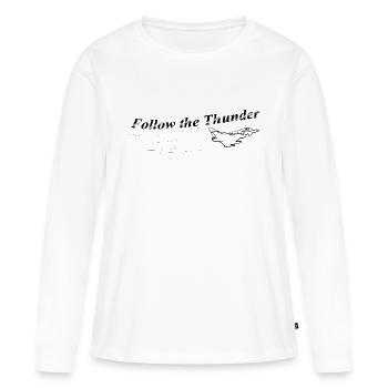follow the thunder - Women's Premium Organic Long Sleeve Shirt - white - Front - Julia (174cm)