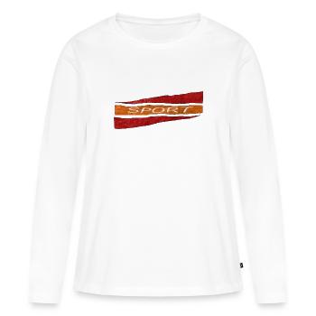 Le sport - T-shirt manches longues Premium bio Femme - blanc - Devant - Julia (174cm)