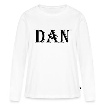 dan - Frauen Premium Bio Langarmshirt - Weiß - Vorne - Julia (174cm)