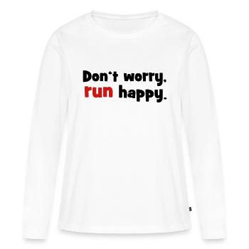 Courir - T-shirt manches longues Premium bio Femme - blanc - Devant - Julia (174cm)