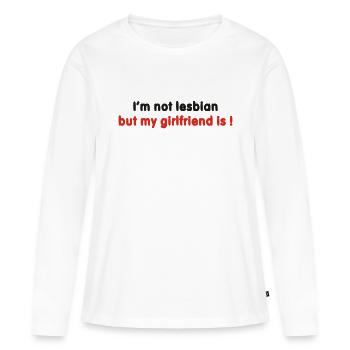 Humor LGBT Freundin Freundin - Frauen Premium Bio Langarmshirt - Weiß - Vorne - Julia (174cm)