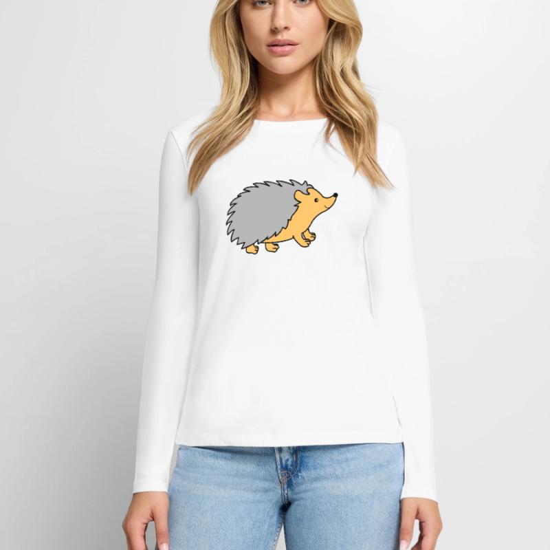 igel comic Frauen Premium Bio Langarmshirt