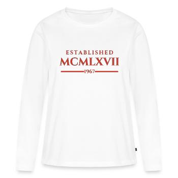 ESTABLISHED MCMLXVII 1967 - Women's Premium Organic Long Sleeve Shirt - white - Front - Julia (174cm)