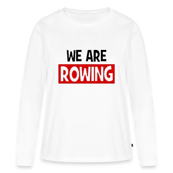 nous sommes AVIRON - Aviron - Rameurs - Rameurs - T-shirt manches longues Premium bio Femme - blanc - Devant - Julia (174cm)
