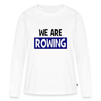 nous sommes AVIRON - Aviron - Rameurs - Rameurs - T-shirt manches longues Premium bio Femme - blanc - Devant - Julia (174cm)