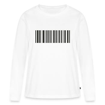 EAN Product Code - Women's Premium Organic Long Sleeve Shirt - white - Front - Julia (174cm)