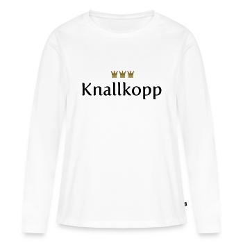 Bang Kopp (Köln / Kölsch / Carnaval) - T-shirt manches longues Premium bio Femme - blanc - Devant - Julia (174cm)