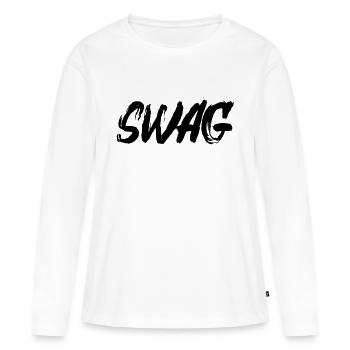butin - T-shirt manches longues Premium bio Femme - blanc - Devant - Julia (174cm)