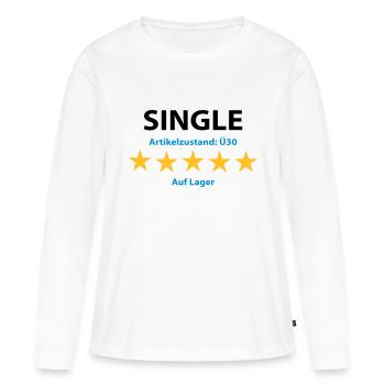 5 Star Single - 30 + - Women's Premium Organic Long Sleeve Shirt - white - Front - Julia (174cm)