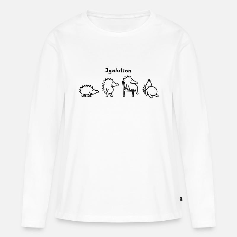 Igolution - Frauen Premium Bio Langarmshirt - Weiß
