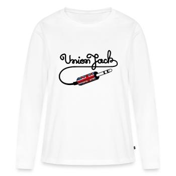 Union Jack - T-shirt manches longues Premium bio Femme - blanc - Devant - Julia (174cm)