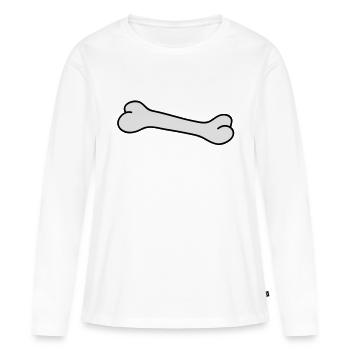 bone - Women's Premium Organic Long Sleeve Shirt - white - Front - Julia (174cm)