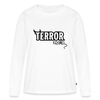 miettes de terreur - T-shirt manches longues Premium bio Femme - blanc - Devant - Julia (174cm)