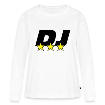 DJ ! - T-shirt manches longues Premium bio Femme - blanc - Devant - Julia (174cm)