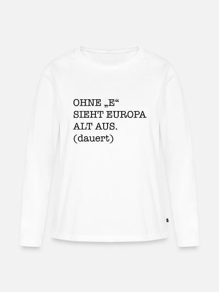 lustig - Frauen Premium Bio Langarmshirt - Weiß