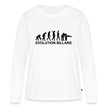 Billard - Frauen Premium Bio Langarmshirt - Weiß - Vorne - Julia (174cm)